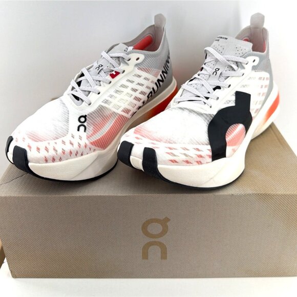 ON Cloud Cloudboom Strike Roadrunner White Orange Running Sneakers Men Size 6 main image 12